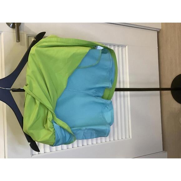 Athleta Lime Green Tennis Skort Pockets Turquoise Shorts M Athleisure Workout - Picture 4 of 5